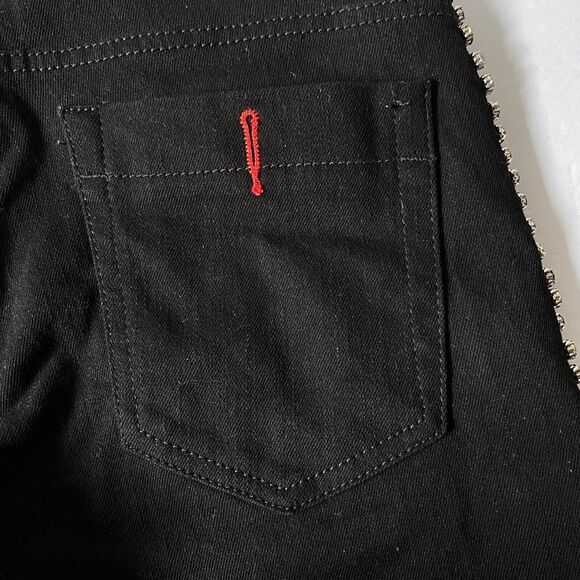 Industrial Indigo Jeans Mens W 32 x L 32 Black Denim Rhinestones Straight NWOT - Picture 13 of 16